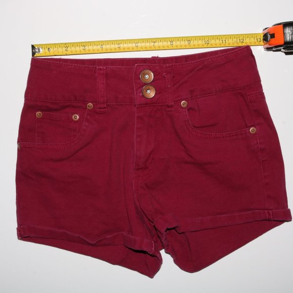 Dollhouse Pants - Dollhouse Red Burgundy Shorts - Waist 25 Length 12